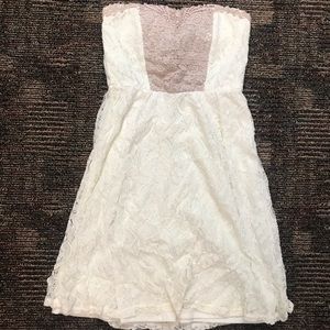 Lace strapless dress